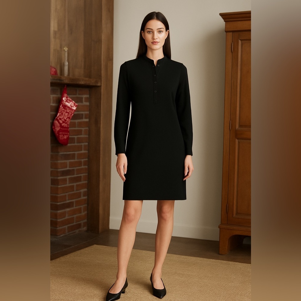 Designer Callaghan Quiet Luxury Elegant‎ Black Long Sleeve Dress